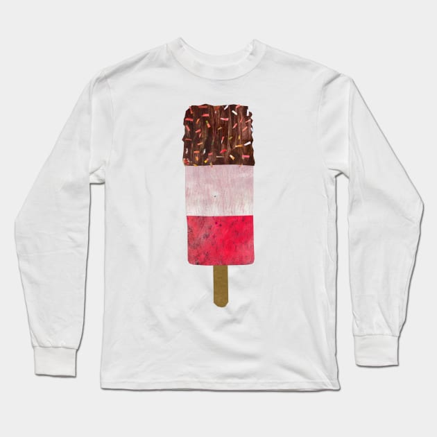 Ice lolly - fabulous neopolitan Long Sleeve T-Shirt by Babban Gaelg